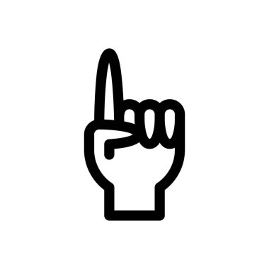 İnanç simgesi. Beyaz Arkaplanda İnce Doğrusal Tasarım