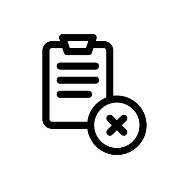 Başarısız simge. Beyaz Arkaplanda İnce Doğrusal Tasarım