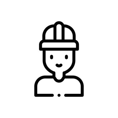 Fabrika ikonu. Beyaz Arkaplanda İnce Doğrusal Tasarım