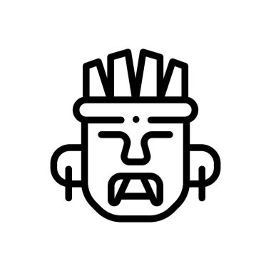 Facebook ikonu. Beyaz Arkaplanda İnce Doğrusal Tasarım