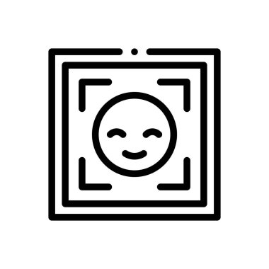 yüz maskesi simgesi. Beyaz Arkaplanda İnce Doğrusal Tasarım