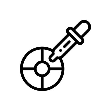 Göz damlası ikonu. Beyaz Arkaplanda İnce Doğrusal Tasarım