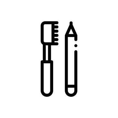 Kaş ikonu. Beyaz Arkaplanda İnce Doğrusal Tasarım