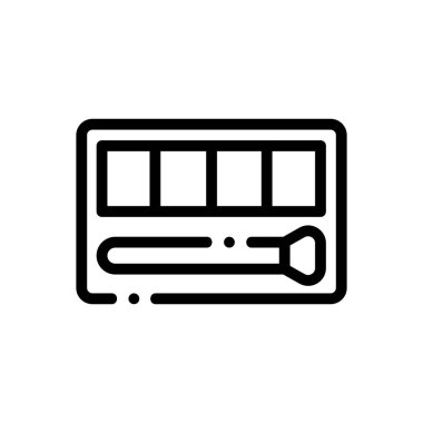 Göz farı ikonu. Beyaz Arkaplanda İnce Doğrusal Tasarım