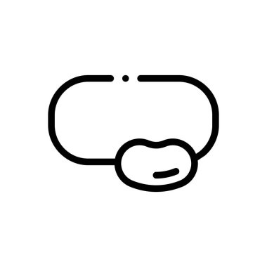 Göz koruma ikonu. Beyaz Arkaplanda İnce Doğrusal Tasarım