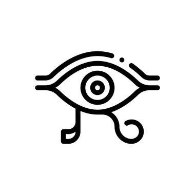 Göz bandı simgesi. Beyaz Arkaplanda İnce Doğrusal Tasarım