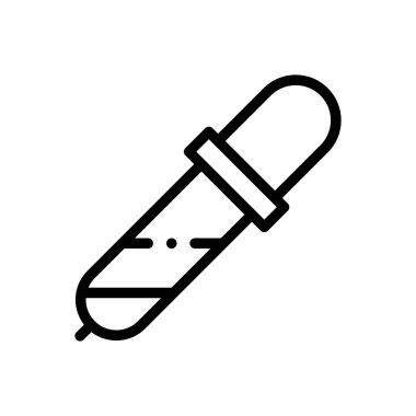 Göz damlası ikonu. Beyaz Arkaplanda İnce Doğrusal Tasarım