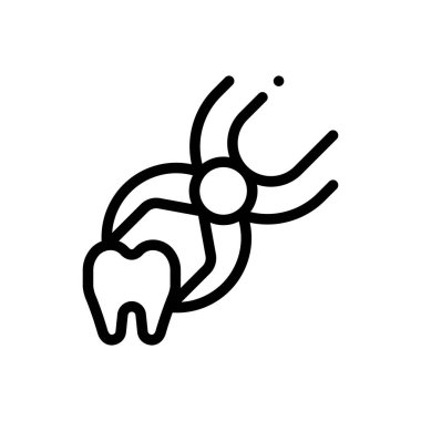 Çıkartma kaputu simgesi. Beyaz Arkaplanda İnce Doğrusal Tasarım