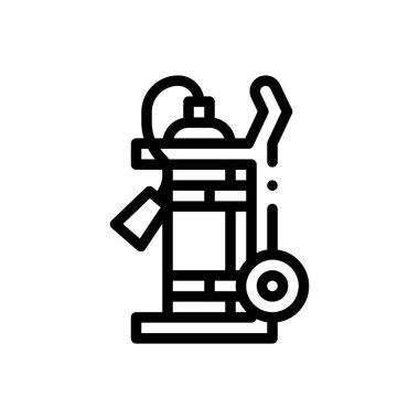 İmha ikonu. Beyaz Arkaplanda İnce Doğrusal Tasarım