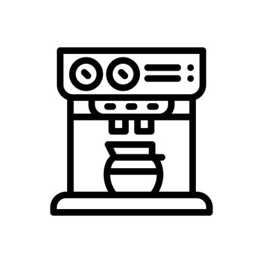 Uzatma kablosu simgesi. Beyaz Arkaplanda İnce Doğrusal Tasarım