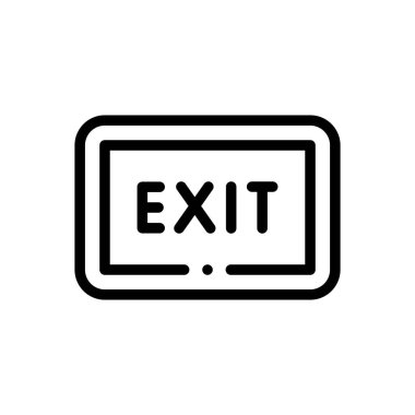 Dış iskelet simgesi. Beyaz Arkaplanda İnce Doğrusal Tasarım