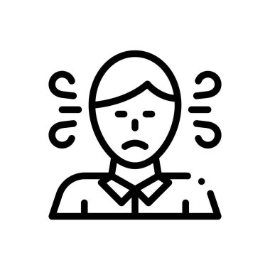 Sergi ikonu. Beyaz Arkaplanda İnce Doğrusal Tasarım