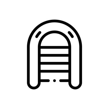 yüzdürme simgesi. Beyaz Arkaplanda İnce Doğrusal Tasarım