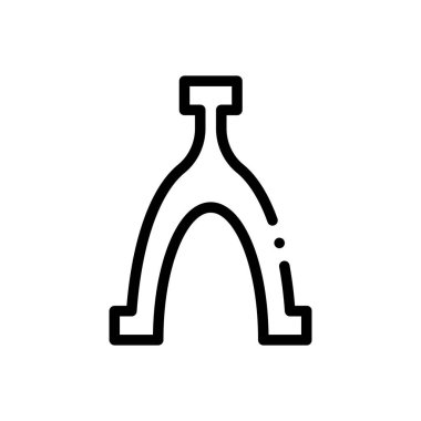 jambon bacak ikonu. Beyaz Arkaplanda İnce Doğrusal Tasarım