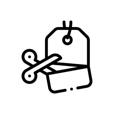 Yarı simge. Beyaz Arkaplanda İnce Doğrusal Tasarım