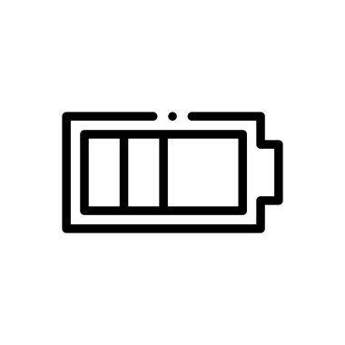 Yarım Ay ikonu. Beyaz Arkaplanda İnce Doğrusal Tasarım