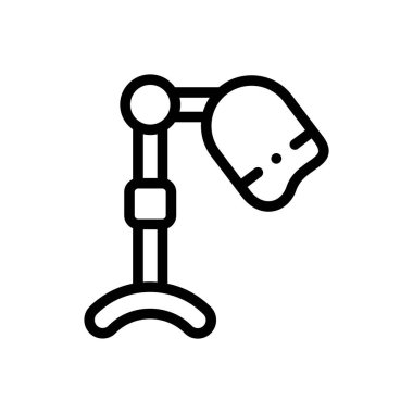 Saç kurutma makinesi ikonu. Beyaz Arkaplanda İnce Doğrusal Tasarım