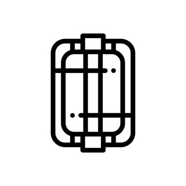 Saç ikonu. Beyaz Arkaplanda İnce Doğrusal Tasarım