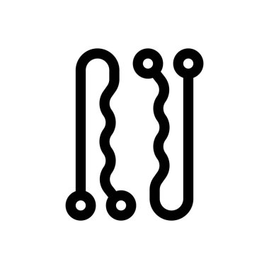 Saç spreyi ikonu. Beyaz Arkaplanda İnce Doğrusal Tasarım