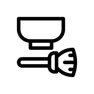 Saç boyası ikonu. Beyaz Arkaplanda İnce Doğrusal Tasarım