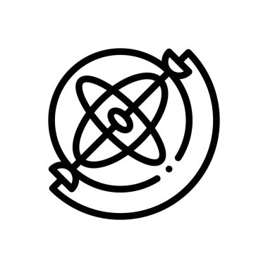 Hacklenmiş ikon. Beyaz Arkaplanda İnce Doğrusal Tasarım