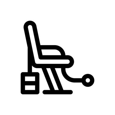 Spor salonu ikonu. Beyaz Arkaplanda İnce Doğrusal Tasarım