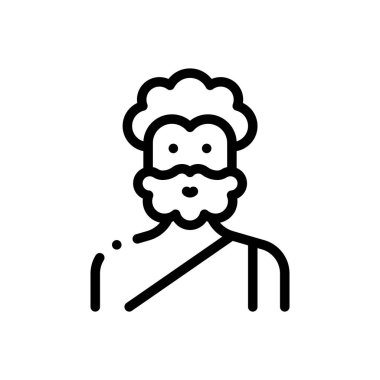 Guru simgesi. Beyaz Arkaplanda İnce Doğrusal Tasarım