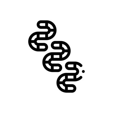 Silah ikonu. Beyaz Arkaplanda İnce Doğrusal Tasarım