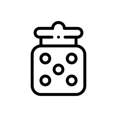 sakız ikonu. Beyaz Arkaplanda İnce Doğrusal Tasarım