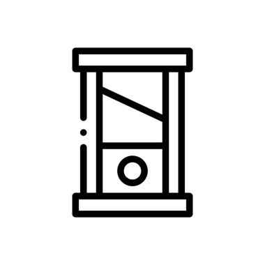 Gine domuzu ikonu. Beyaz Arkaplanda İnce Doğrusal Tasarım