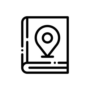 Rehber simgesi. Beyaz Arkaplanda İnce Doğrusal Tasarım