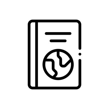 Rehber köpek ikonu. Beyaz Arkaplanda İnce Doğrusal Tasarım