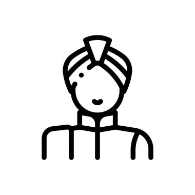 Tımarlama ikonu. Beyaz Arkaplanda İnce Doğrusal Tasarım