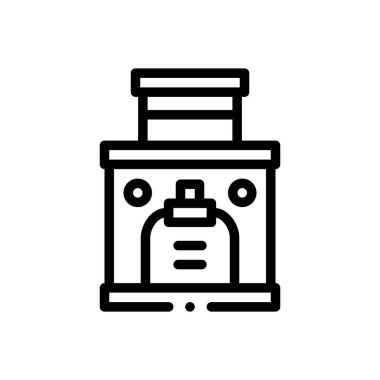 Öğütücü simgesi. Beyaz Arkaplanda İnce Doğrusal Tasarım