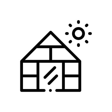 Sera ikonu. Beyaz Arkaplanda İnce Doğrusal Tasarım