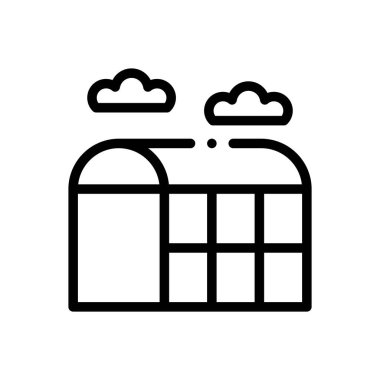 Sera ikonu. Beyaz Arkaplanda İnce Doğrusal Tasarım