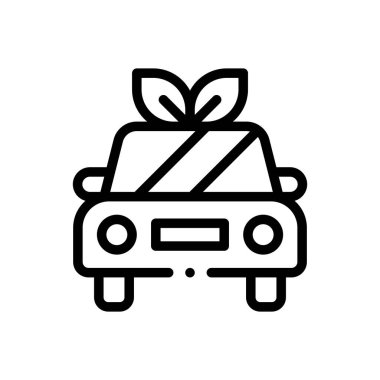 Yeşil simge. Beyaz Arkaplanda İnce Doğrusal Tasarım