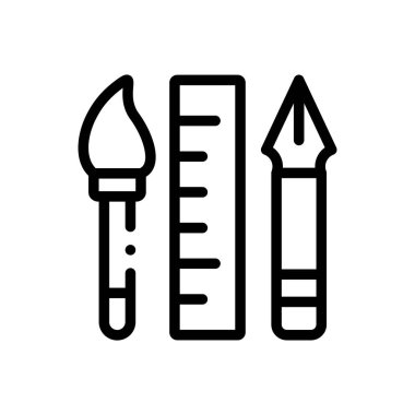 Grafik simgesi. Beyaz Arkaplanda İnce Doğrusal Tasarım