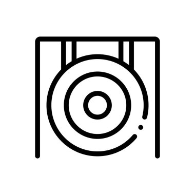 İyi şanslar ikonu. Beyaz Arkaplanda İnce Doğrusal Tasarım