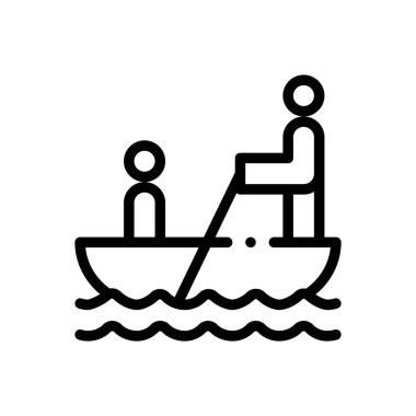 Gong ikonu. Beyaz Arkaplanda İnce Doğrusal Tasarım