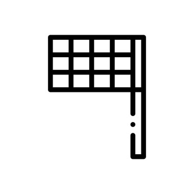 Golf ikonu. Beyaz Arkaplanda İnce Doğrusal Tasarım