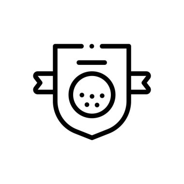 Golf sopası ikonu. Beyaz Arkaplanda İnce Doğrusal Tasarım