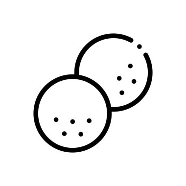 Golf arabası ikonu. Beyaz Arkaplanda İnce Doğrusal Tasarım