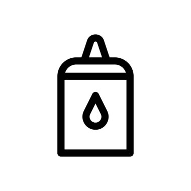 Yapıştırıcı simgesi. Beyaz Arkaplanda İnce Doğrusal Tasarım