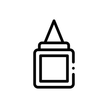 Yapıştırıcı simgesi. Beyaz Arkaplanda İnce Doğrusal Tasarım