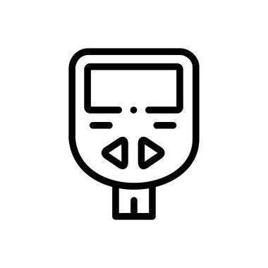 Glikoz ikonu. Beyaz Arkaplanda İnce Doğrusal Tasarım