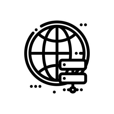 Küresel ısınma ikonu. Beyaz Arkaplanda İnce Doğrusal Tasarım