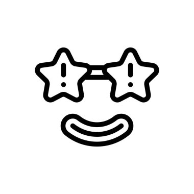 Gözlük ikonu. Beyaz Arkaplanda İnce Doğrusal Tasarım