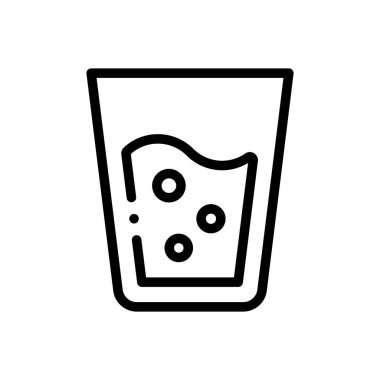 Cam ikon. Beyaz Arkaplanda İnce Doğrusal Tasarım