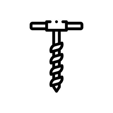 Cin fizz ikonu. Beyaz Arkaplanda İnce Doğrusal Tasarım